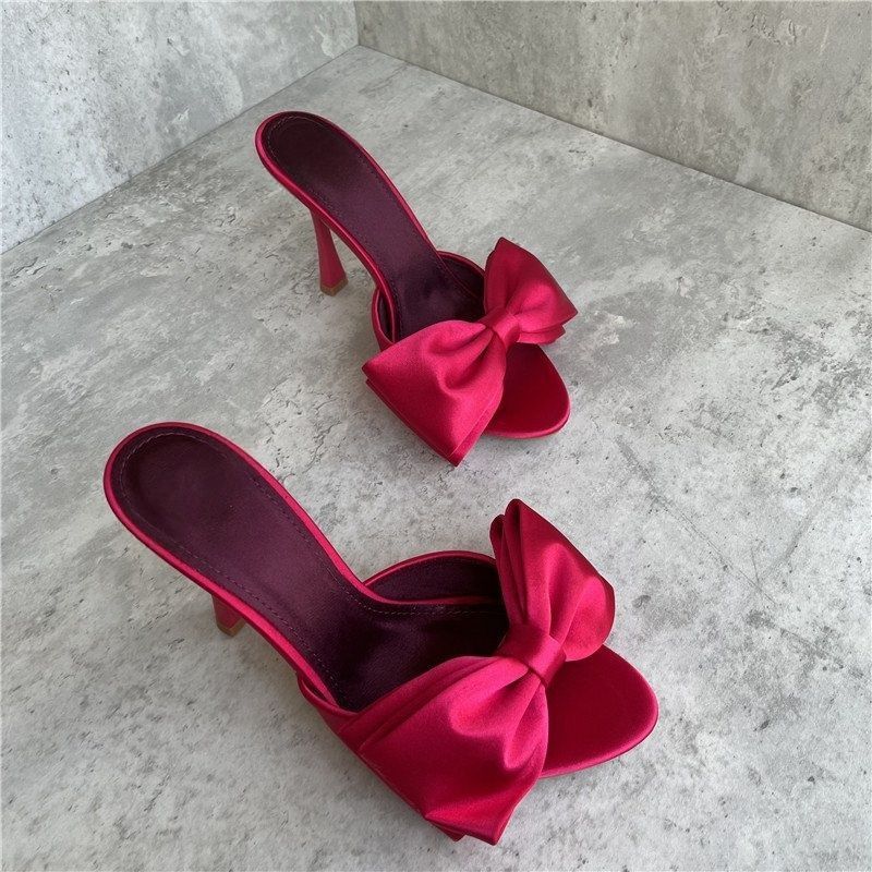 Damen High Heel Sandalen mit kunstvollem Schleifendesign Drune