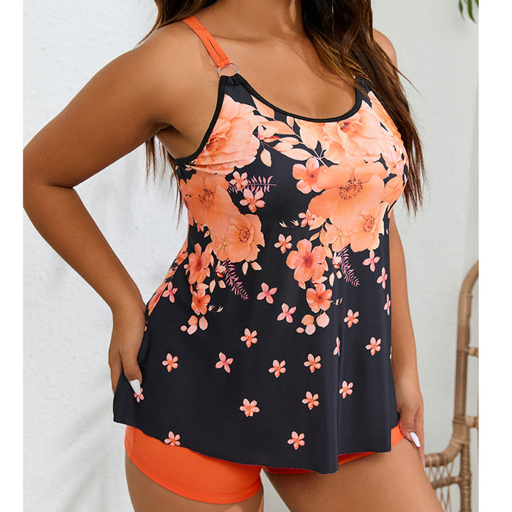 Damen Tankini-Oberteil mit floralem Design und komfortablem Schnitt Drune