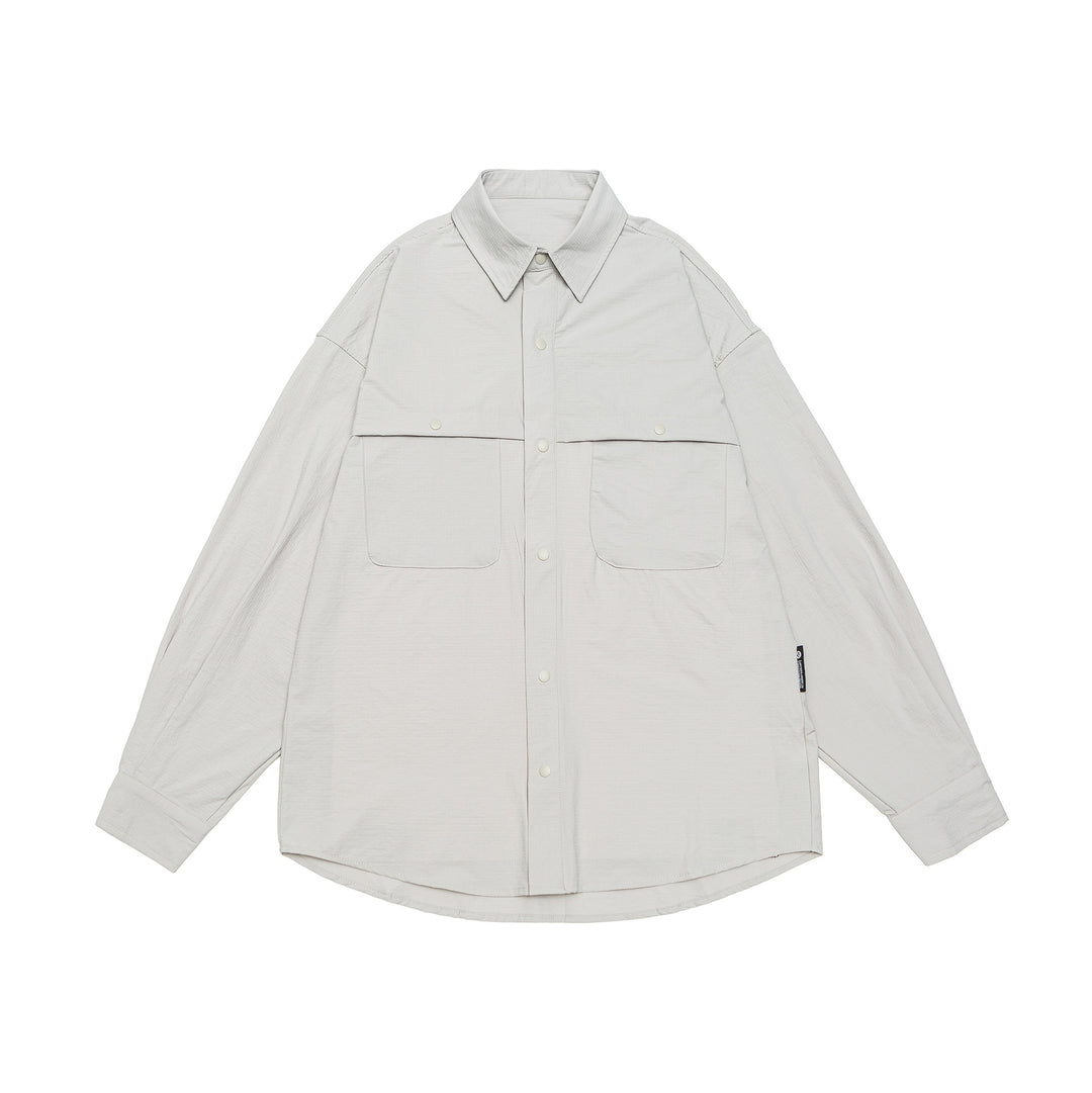Herren Overshirt-Jacke mit Druckknopffront und doppelten aufgesetzten Taschen Drune