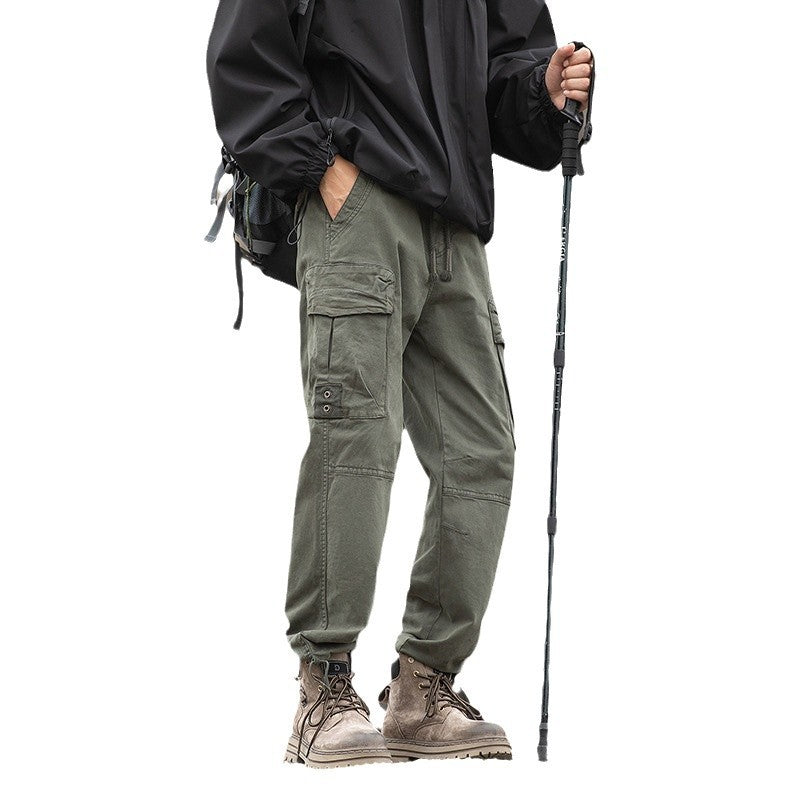 Herren Outdoor-Cargo-Hose mit verstellbarem Tunnelzugbund, Knieverstärkung und Mehrfachtaschen Drune