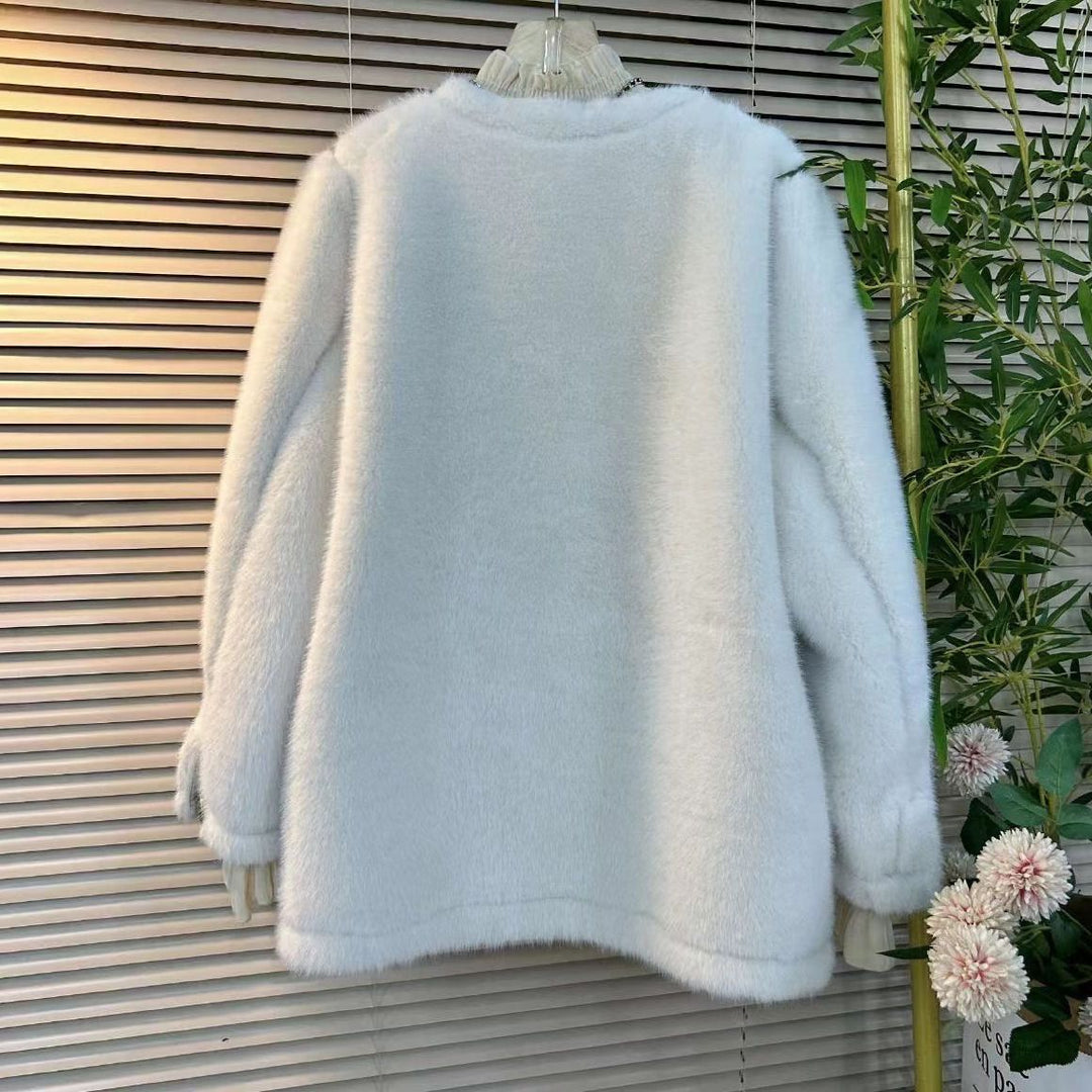 Damen Elegante Felljacke Drune
