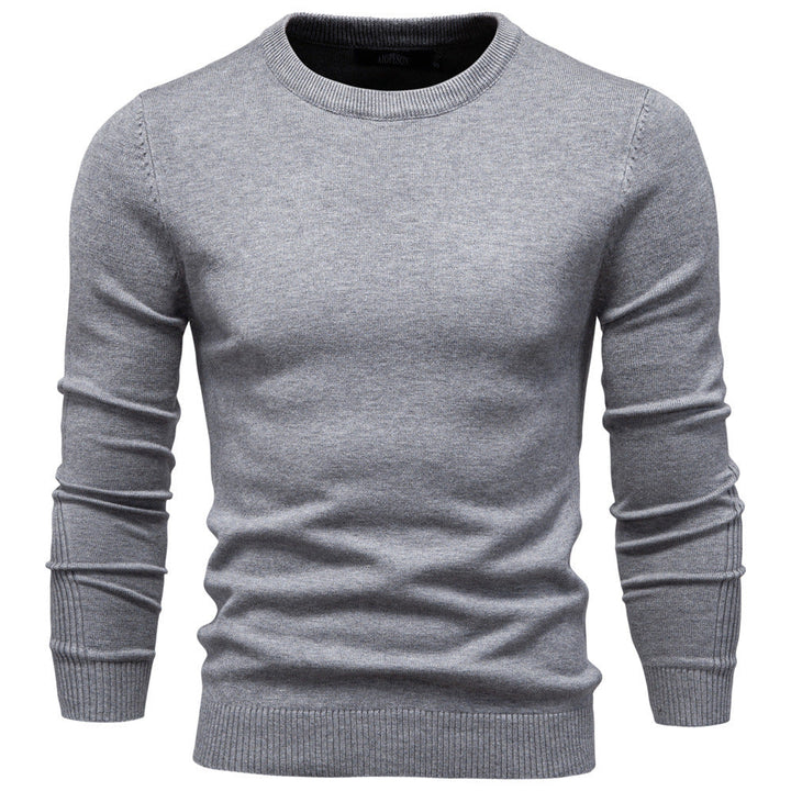 Herren Rundhals Pullover aus hochwertiger Baumwolle Drune