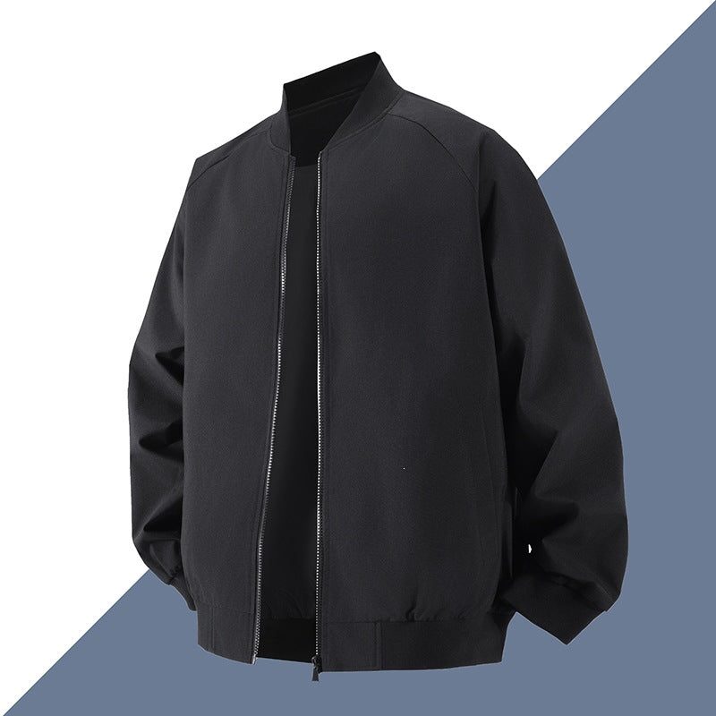 Herren Modische Bomberjacke mit elastischen Bündchen Drune