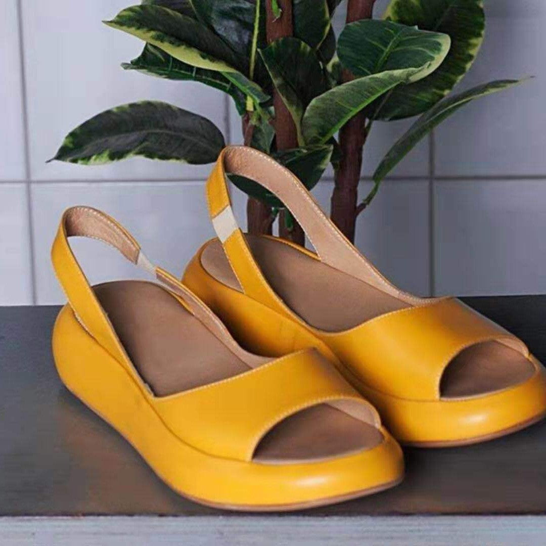 Damen nan Slingback-Pantolette mit ergonomischem Memory-Fußbett und leichter Plateausohle Drune