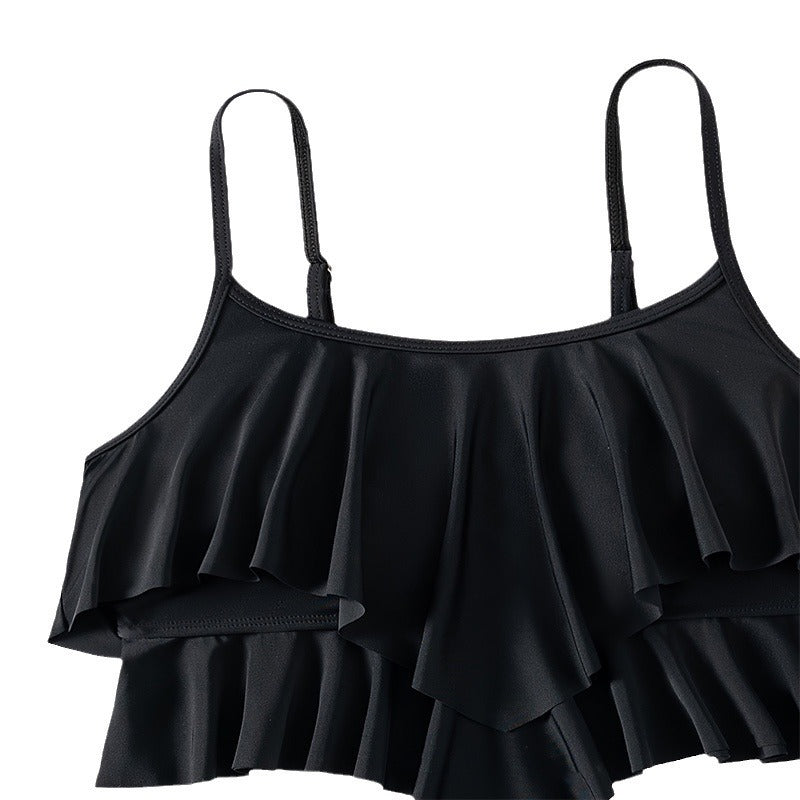 Damen Zweiteiler Badebekleidung mit gerafftem Oberteil und floralem Print Drune