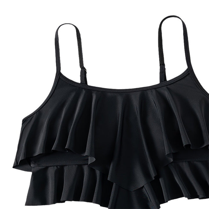 Damen Zweiteiler Badebekleidung mit gerafftem Oberteil und floralem Print Drune