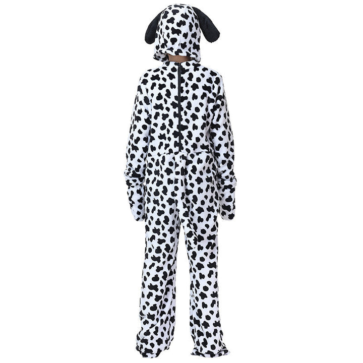 Mädchen Kuschelanzug im Hundedesign mit Ohren und Pfoten Drune