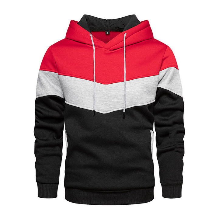 Herren modischer Kapuzenpullover mit geometrischem Farbdesign Drune