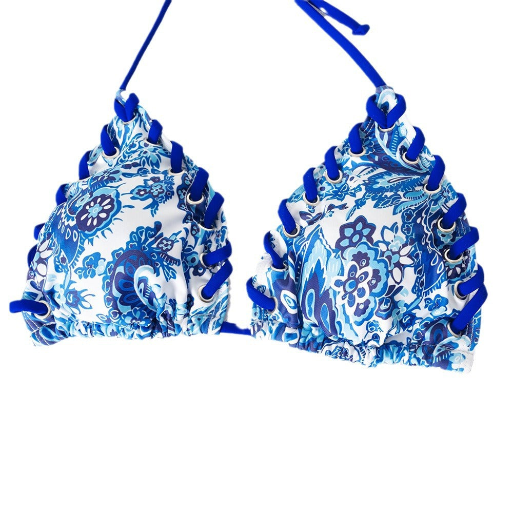 Damen Triangel-Bikini mit verspieltem Schnürdesign Drune