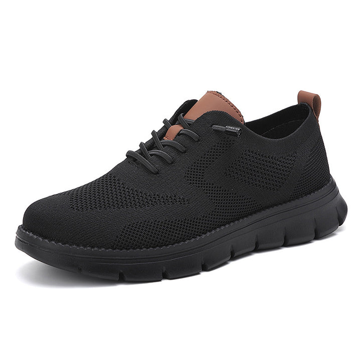 Damen nan gestrickter Derby-Sneaker mit flexibler Rillenlaufsohle und gepolstertem Komfortfußbett Drune