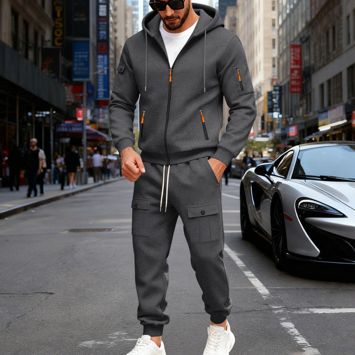 Herren Sportlicher Kapuzenanzug mit Taschen und praktischem Design Drune