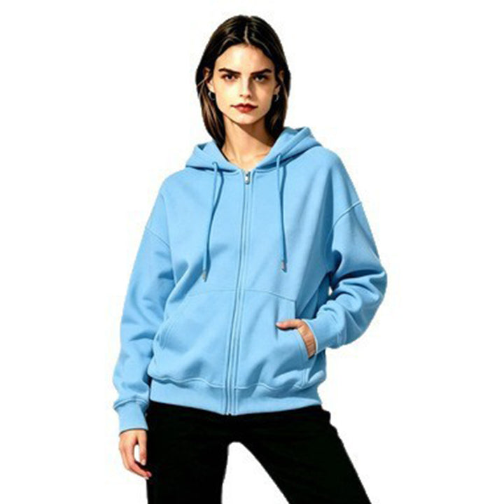 Damen Weicher Kapuzenpullover mit durchgehendem Reißverschluss Drune