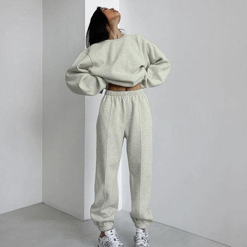 Damen Oversized Sweatshirt und Jogginghose Set Drune