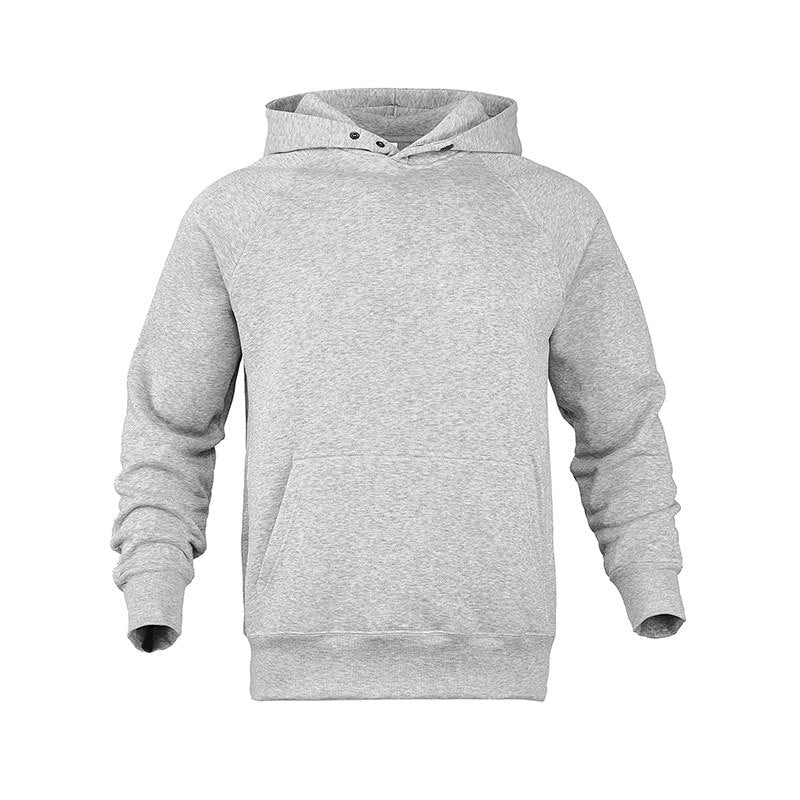 Herren nan Sweatstoff Kapuzenpullover mit Raglanärmeln, Kängurutasche und verstärktem Saum Drune