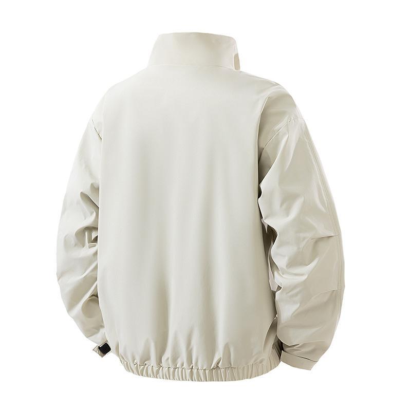 Herren Leichte technische Freizeitjacke mit Stehkragen, verdecktem Reißverschluss und elastischem Saum Drune