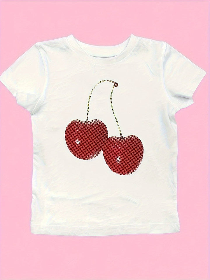 Damen Crop-T-Shirt mit inspirierendem Statementdruck Drune