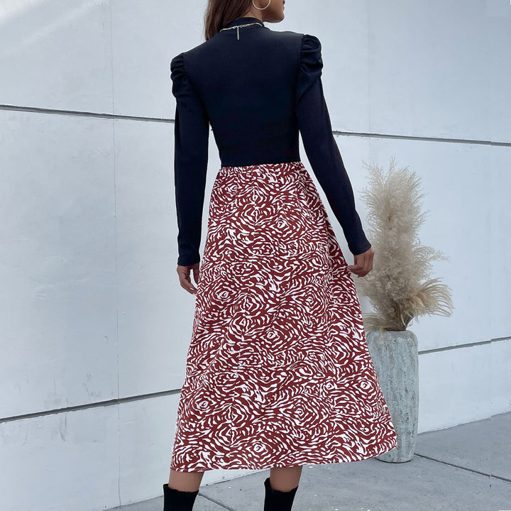Damen Elegante und verspielte Maxi-Rock mit floralem Muster Drune
