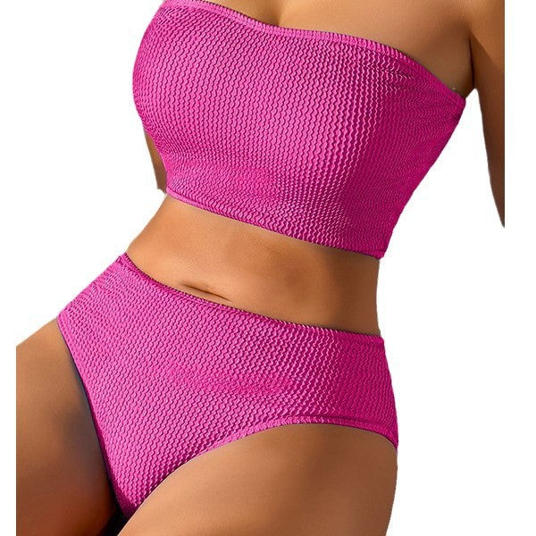 Damen Bandeau-Bikini-Set mit hochgeschnittenen Höschen Drune