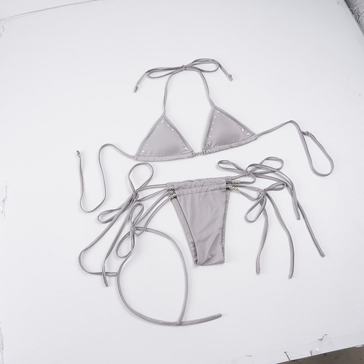 Damen Bikini-Set mit funkelnden Details und verstellbaren Trägern Drune