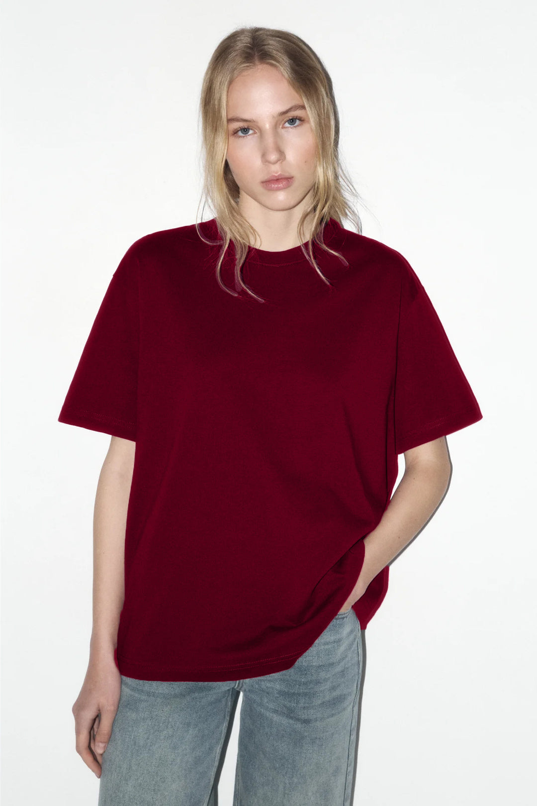 Damen lässiges Oversized T-Shirt aus hautfreundlichem Baumwollmix Drune