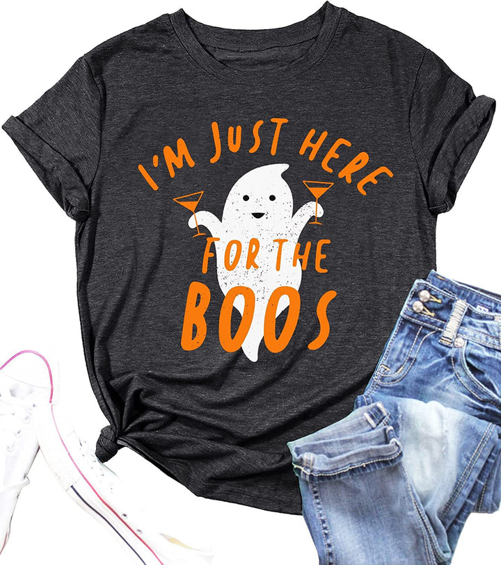 Damen Verspielt Halloween-Themen Grafik T-Shirt Drune