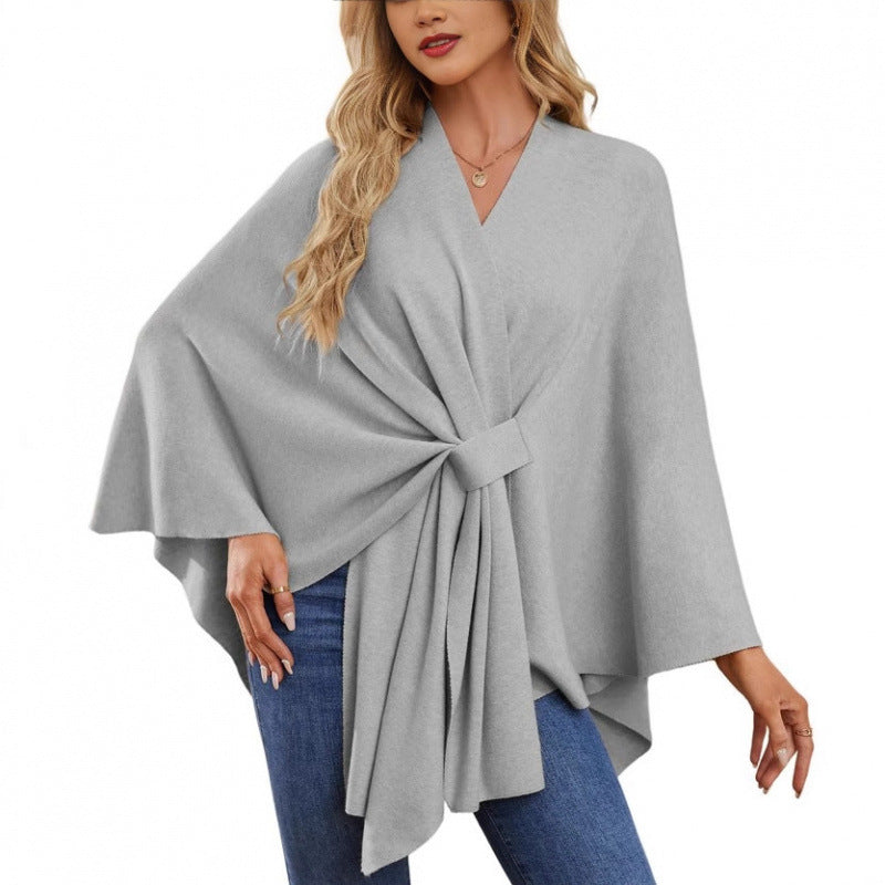 Damen modischer Wickelmantel mit trendigem Design Drune