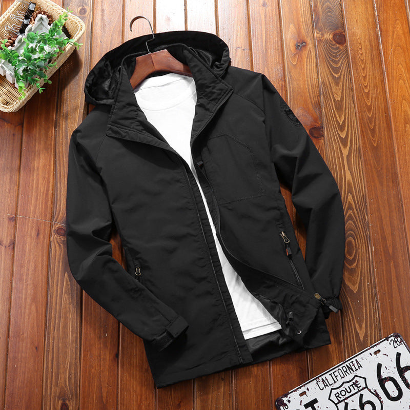 Herren Leichte Outdoorjacke mit Kapuze Drune