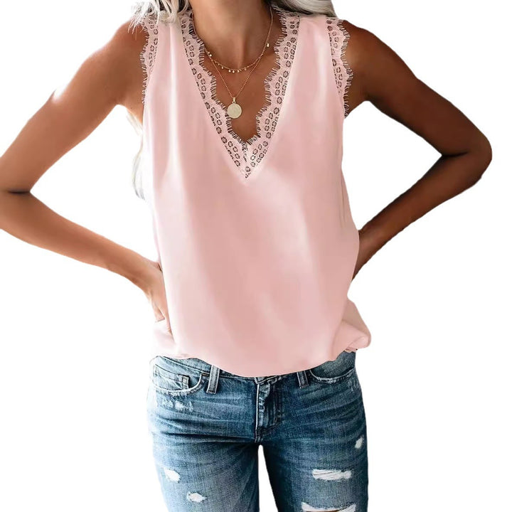 Damen Spitzenverzierte Bluse Drune