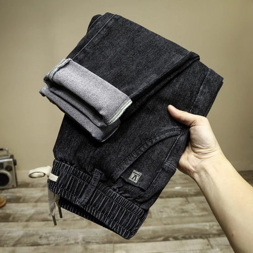 Herren Lässige Denim-Hose mit Kontrastbuchse Drune