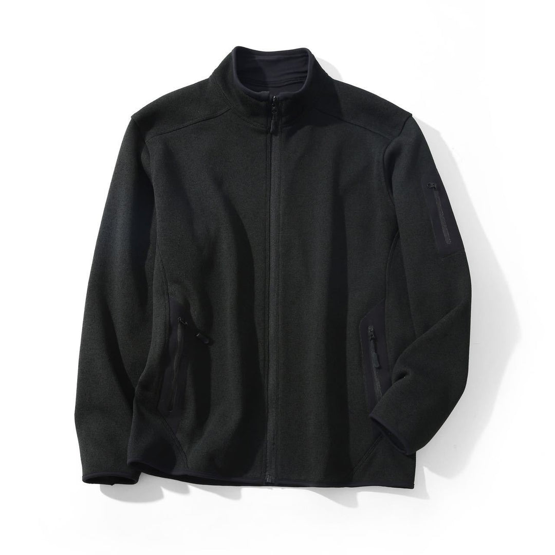 Damen Fleecejacke mit seitlichen Reißverschlusstaschen und hohem Kragen Drune