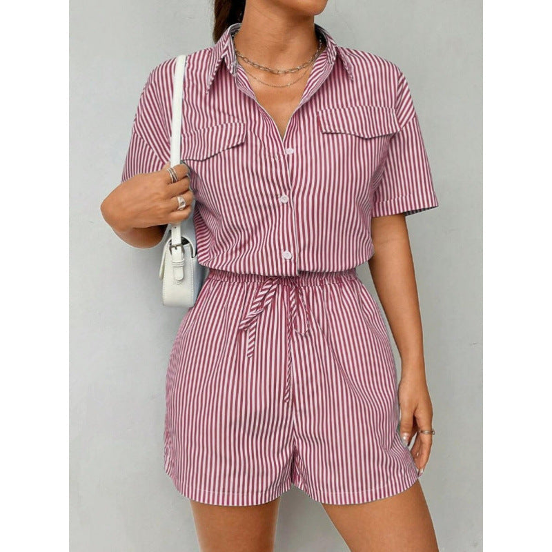 Damen Kurzoverall mit taillierter Passform und praktischen Taschen Drune