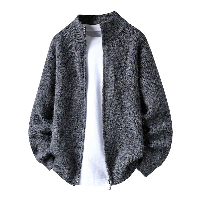 Damen Gemütliche Strickjacke mit Reißverschluss Drune