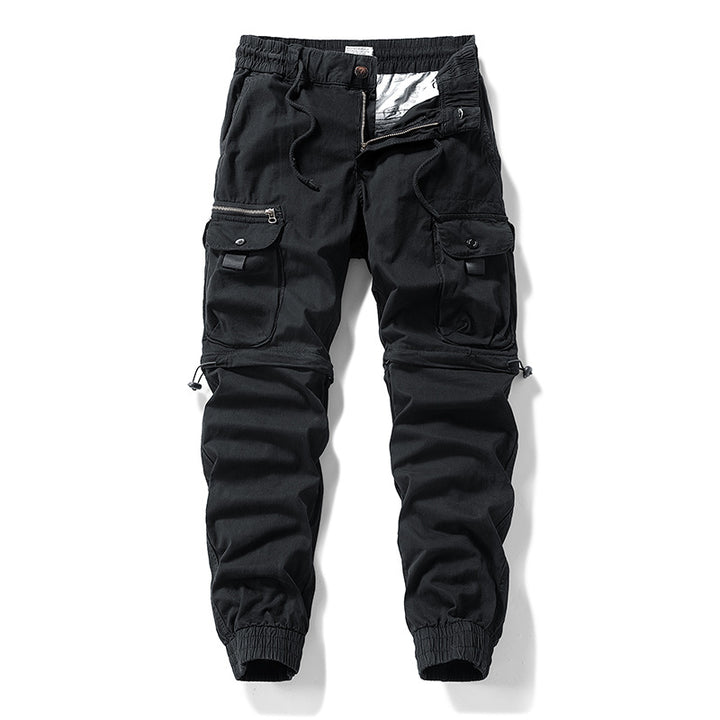 Herren Cargo-Jogginghose im Utility-Stil mit Elastikbund, Kordelzug und Multifachtaschen Drune