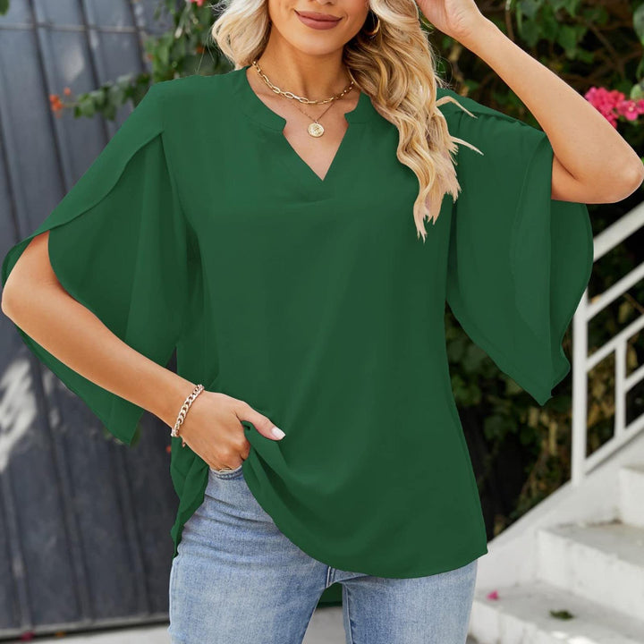 Drune | Petal Sleeve Chiffon Shirt
