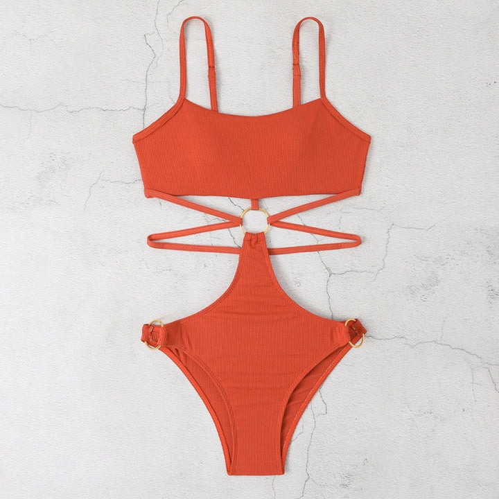 Damen Bikiniset mit stylischem Cut-Out-Design und goldenen Akzenten Drune