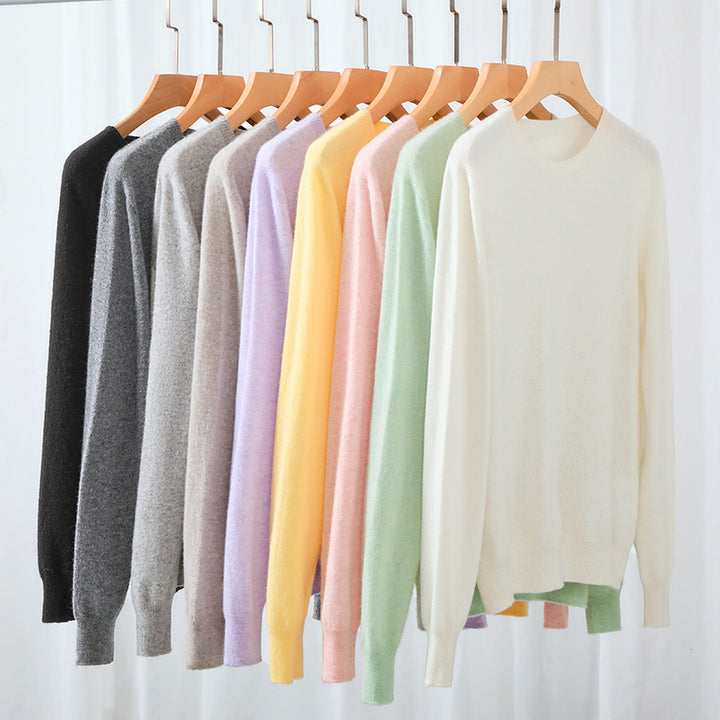 Damen Feiner Rundhals-Feinstrickpullover mit leichter Oversize-Passform Drune