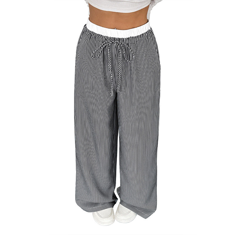 Damen Lässige und elegante Streifenhose Drune