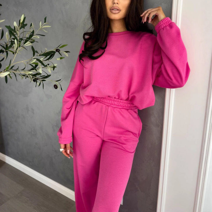 Damen gemütlicher Hoodie und Jogginghose Set Drune