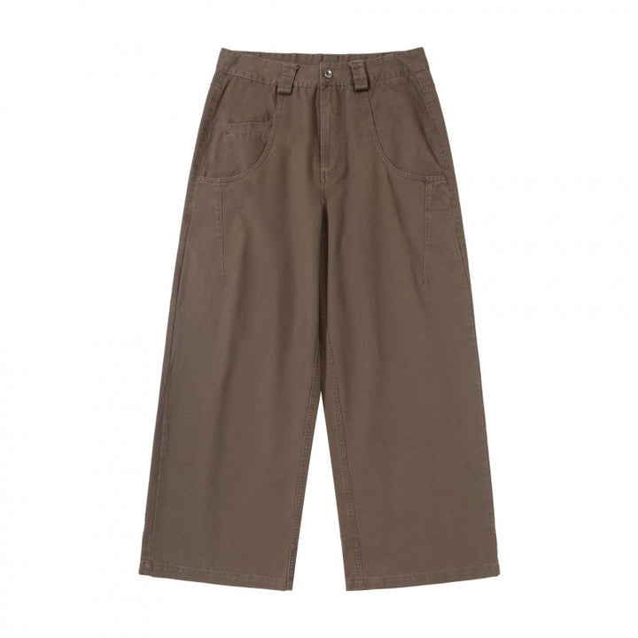 Damen Weite Highwaist-Culottehose mit Utility-Taschen und legerer Cropped-Silhouette Drune