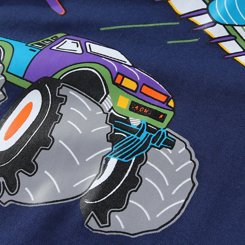 Jungen T-Shirt mit aufregendem Fahrzeug-Design Drune