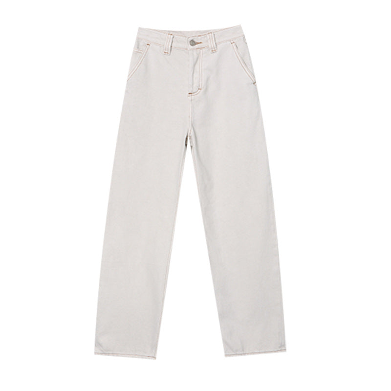 Damen hochtaillierte Chino-Hose mit geradem Schnitt und modernem Design Drune