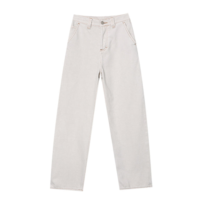 Damen hochtaillierte Chino-Hose mit geradem Schnitt und modernem Design Drune