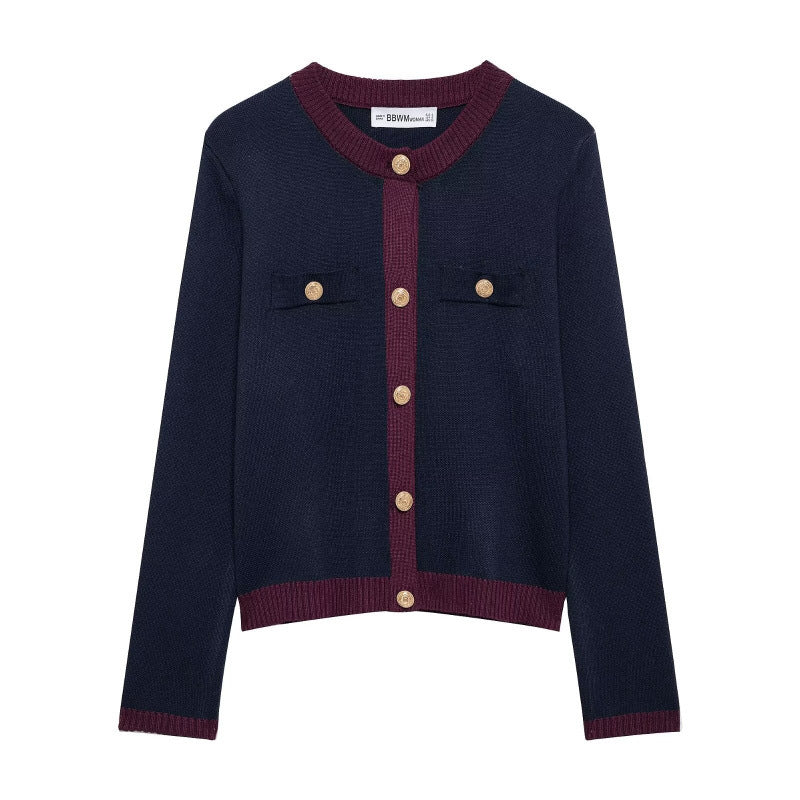 Damen Strickjacke mit dekorativen Knöpfen und praktischen Taschen Drune