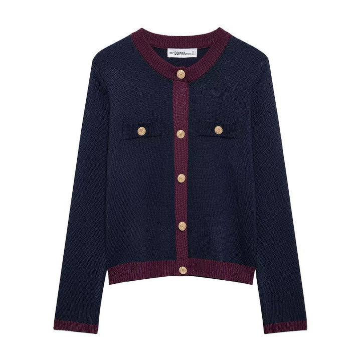 Damen Strickjacke mit dekorativen Knöpfen und praktischen Taschen Drune