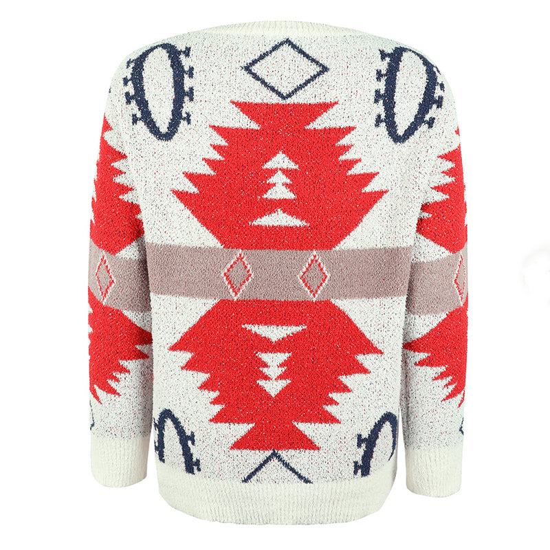 Drune | Geometrischer Strickpullover Mit Modernem Look