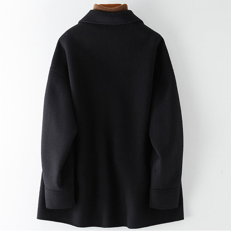 Damen Moderner Oversized Blazer mit Dekorativen Knöpfen Drune