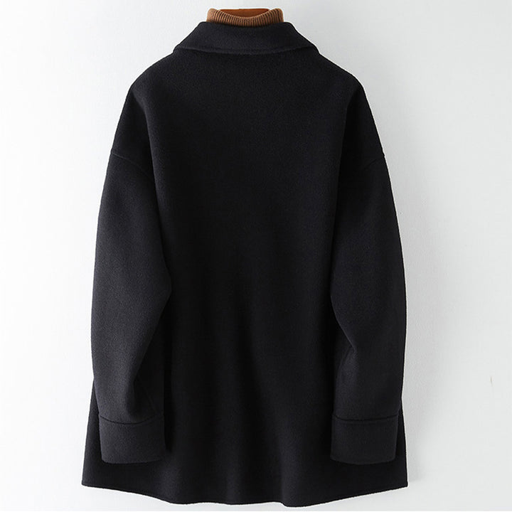 Damen Moderner Oversized Blazer mit Dekorativen Knöpfen Drune