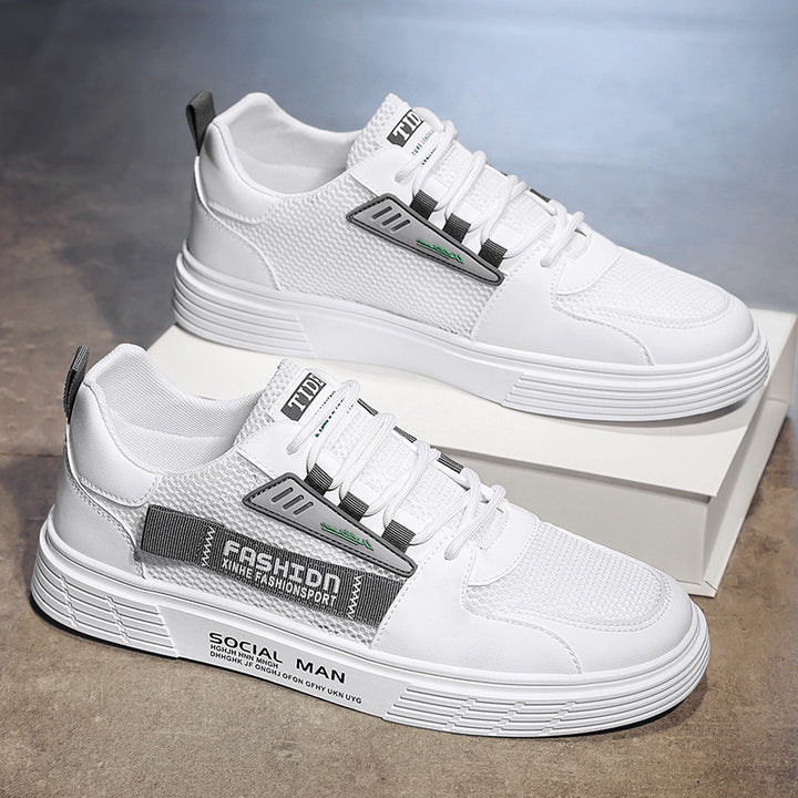 Herren Lässige Plateau-Sneaker mit atmungsaktivem Mesh- und Kunstleder-Mix Drune