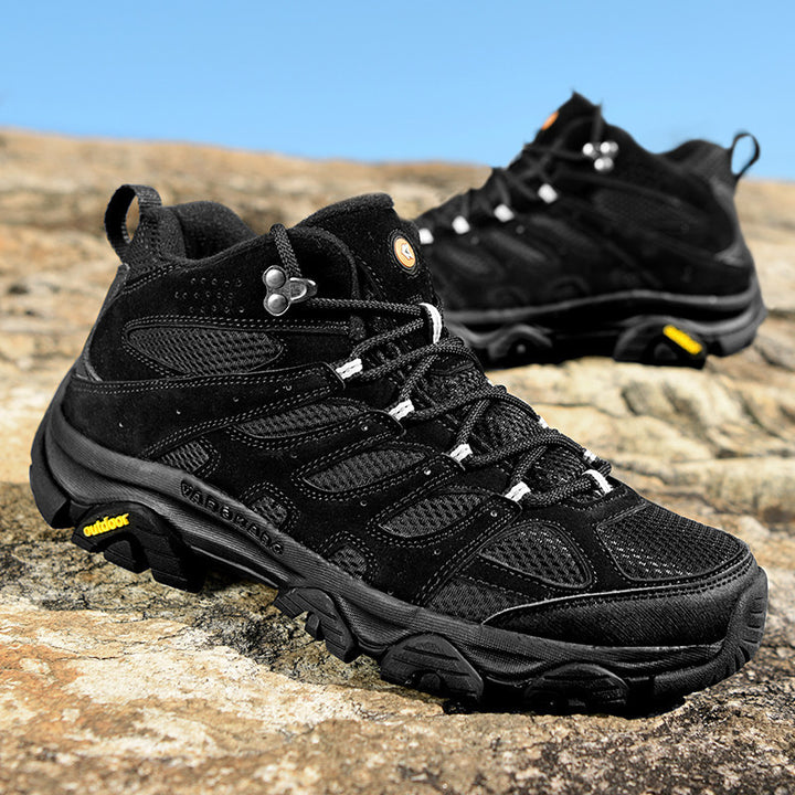 Herren robuste Trekkingstiefel mit wasserdichtem Wildleder‑Mesh, griffiger Offroad‑Profilsohle und verstärkter Zehenkappe Drune