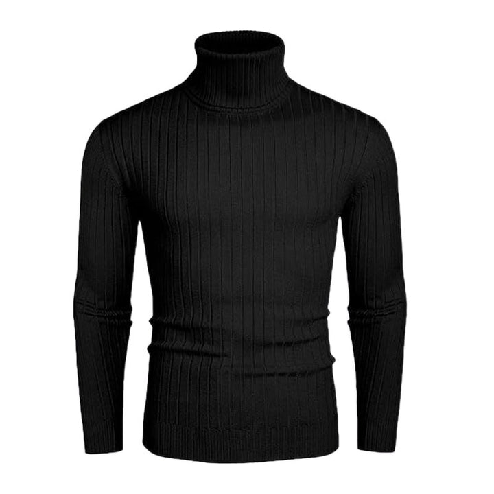Herren nan gerippter Rollkragenpullover aus Feinstrick mit taillierter Silhouette Drune